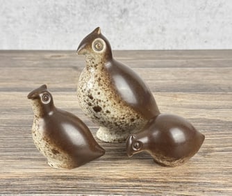 Howard Pierce Pottery Quails