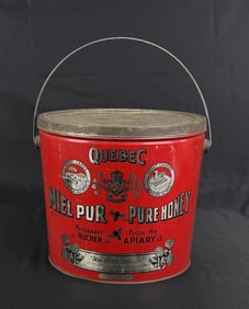 Quebec Canada Pure Honey Tin