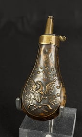 Colt Pocket Brass Copper Black Powder Pistol Flask