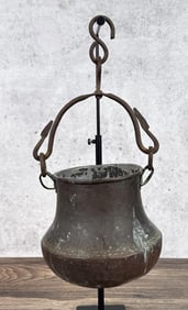 Primitive Copper Cauldron Cook Pot