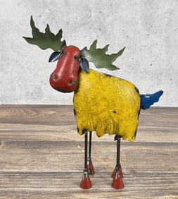 Decorative Tin Metal Garden Moose