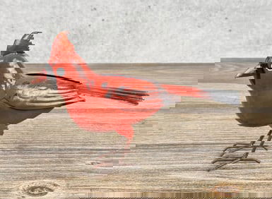 Decorative Tin Metal Garden Cardinal