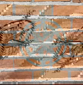 Rustic Cast Iron Nautical Compass Wall Sculpture