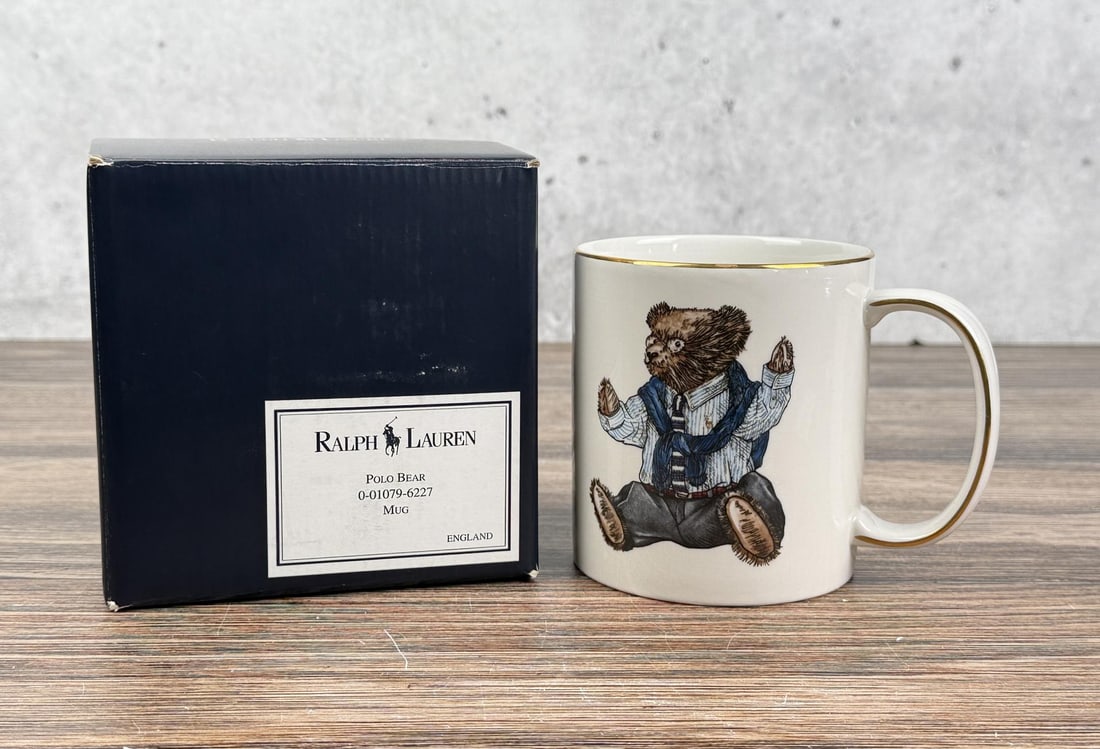 Ralph Lauren Polo Bear Coffee Mug: Includes original box