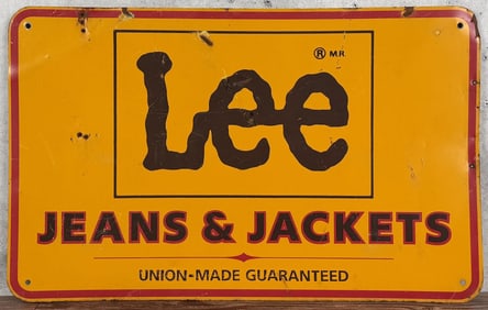 Lee Union Made Jeans & Jackets Metal Sign