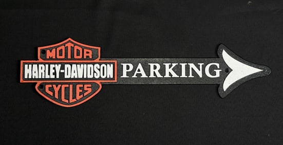 Harley Davidson Motorcycles Parking Cast Iron Sign
