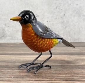 Decorative Tin Metal Garden Robin