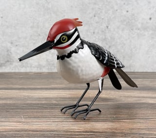 Decorative Tin Metal Garden Woodpecker Bird