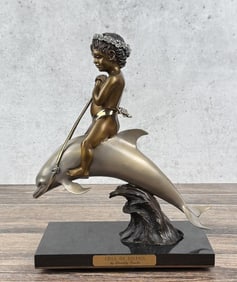 Dorothy Fowler Child on Dolphin Bronze