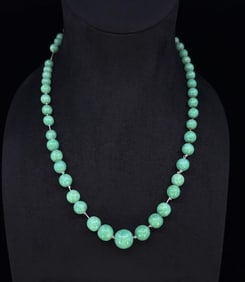 Burmese Jade Bead Necklace