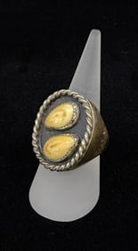 Sterling Silver Montana Elk Ivory Tooth Ring