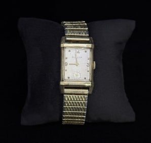 14K Gold Bulova 7AK Tank Watch