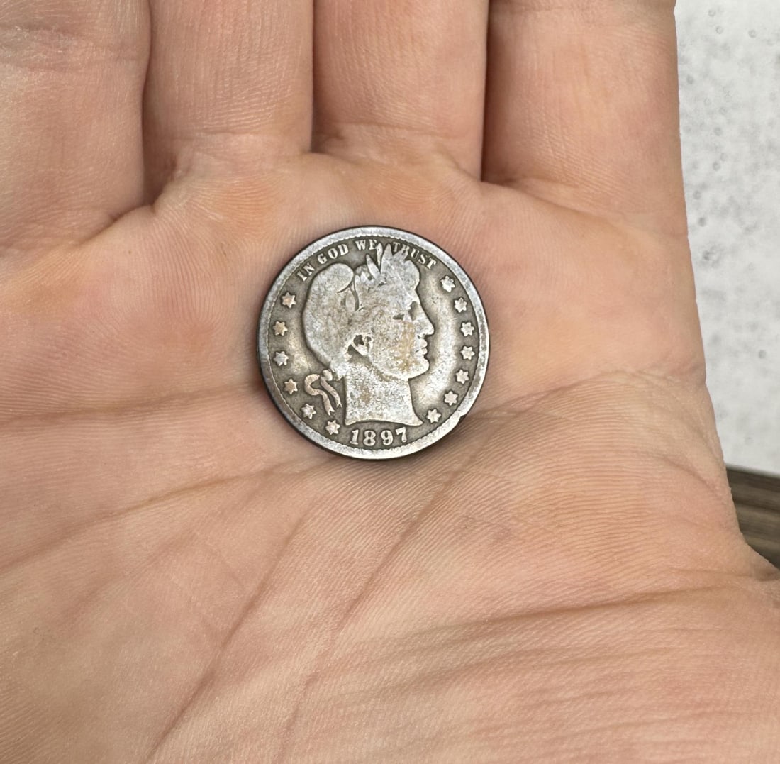 1897 O Barber Silver Quarter (1 of 3)