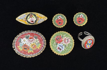 Group of Italian Micro Mosiac Jewelry