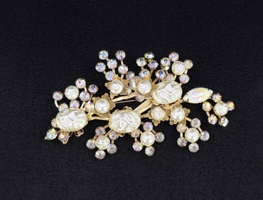 Rhinestone Costume Jewelry Brooch