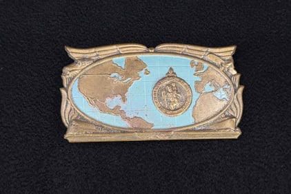 Vintage Saint Christopher Be My Guide Traveler Pin
