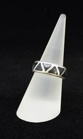 Sterling Silver Onyx Inlay Ring