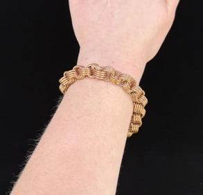 Multi Link Copper Rolo Chain Bracelet