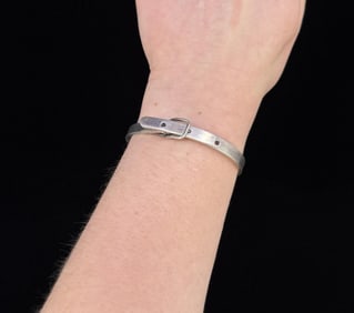 Sterling Silver Cowgirl Belt Buckle Bunny Bracelet