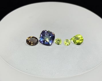 Peridot and Topaz Gemstones