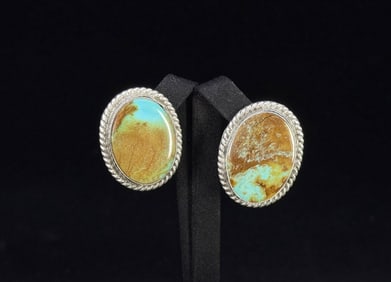 Rose Chee Navajo Sterling Turquoise Earrings