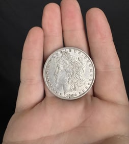 1884 O Morgan Silver Dollar