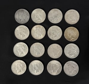 Collection of Silver Peace Dollars