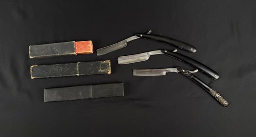 Collection of Antique Straight Razors