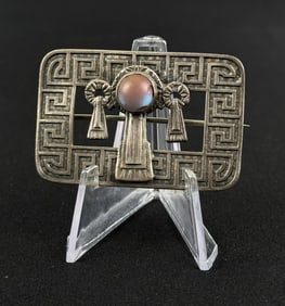 Art Deco Paste Egyptian Revival Brooch