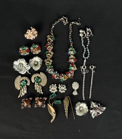 Collection of Rhinestone Costume Jewelry