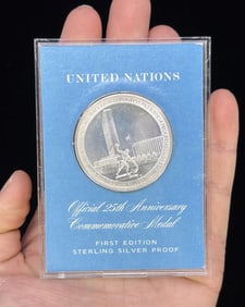 United Nations Sterling Silver Commemorative Medal