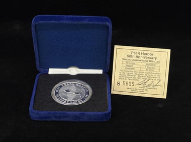 Pearl Harbor 50th Anniversary 1 Oz Silver Round