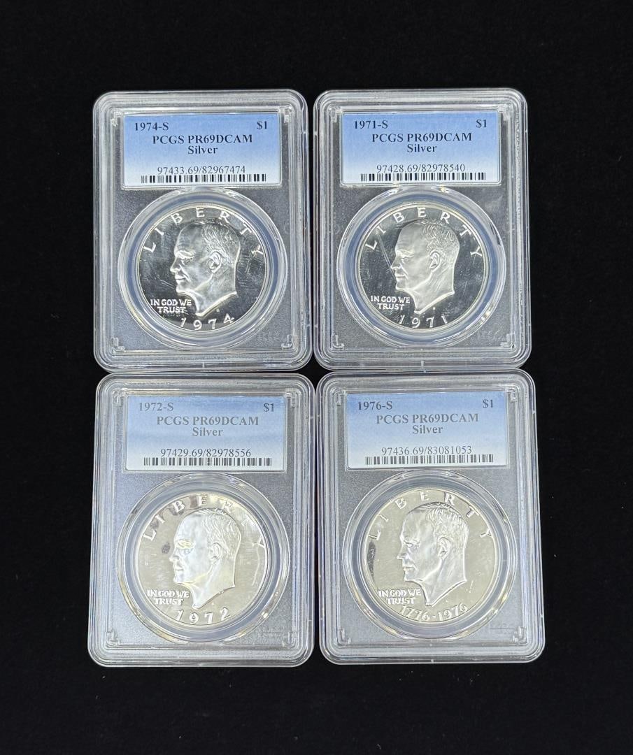Collection of Proof Eisenhower Silver Dollars (1 of 3)