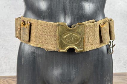 Indian Wars Dog Head Anson Mills Cartridge Belt