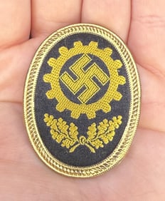 WW2 German Labor Front DAF Cap Hat Badge