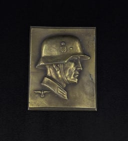 WW2 German Bronze Heer Army Soldier Plaque