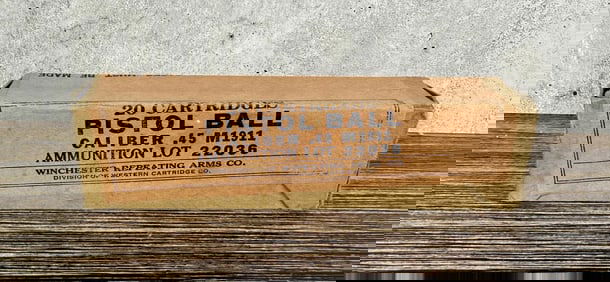 WW1 WWI Winchester Colt M1911 .45 Ball Ammo