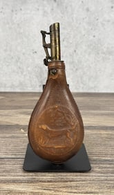 American Flask Cap Co Leather Shot Bag