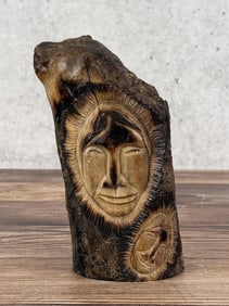 Rick Seeganna Alaska Inuit Mammoth Tusk Carving