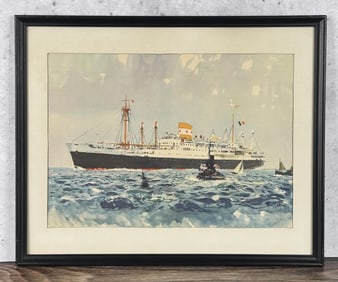 Albert Brenet French Ocean Liner Poster