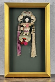 Chinese Qing Dynasty Silk Belt Fob Ornament
