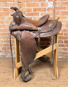 Missoula Montana Saddlery Tooled Leather Saddle