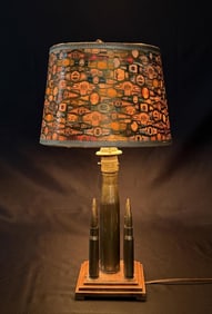 WWI WW1 Trench Art Cigar Band Bullet Lamp