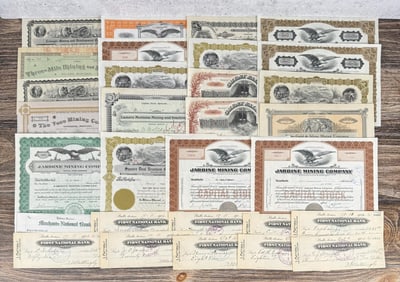 Collection of Montana Stock Certificates