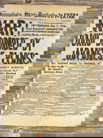 Honolulu Star Bulletin Oahu Bombed Newspaper