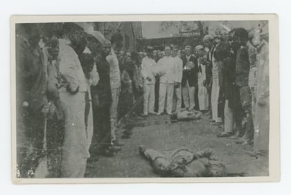 Chinese Public Execution Beheading Postcard
