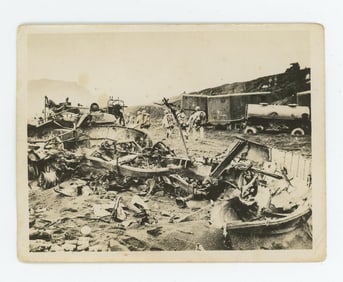 WW2 Iwo Jima USMC Marines Battlefield Photo