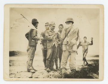 WW2 Okinawa Japanese Soldiers Surrender Photo