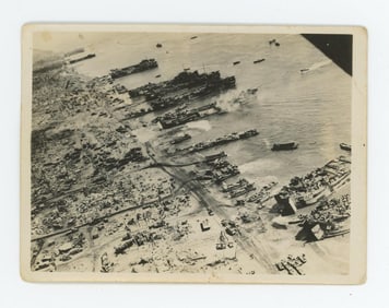 WW2 Luzon Philippines Invasion Aerial Photo
