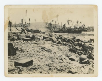 WW2 Mariana Islands Invasion Beach Photo